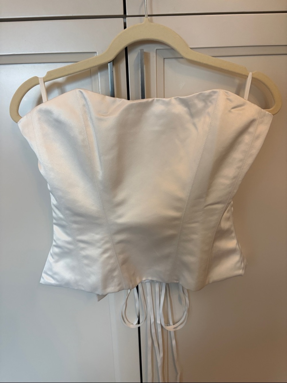 NWT White Satin Corset Perfect Corset NYC